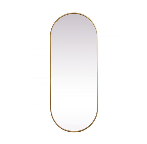 Elegant Lighting Asha Metal Frame Oval Mirror 30x72 Inch in Black Model: MR2A3072BLK