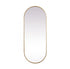 Elegant Lighting Asha Metal Frame Oval Mirror 30x72 Inch in Black Model: MR2A3072BLK