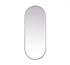 Elegant Lighting Asha Metal Frame Oval Mirror 30x72 Inch in Black Model: MR2A3072BLK