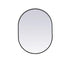 Elegant Lighting Asha Metal Frame Oval Mirror 30x72 Inch in Black Model: MR2A3072BLK