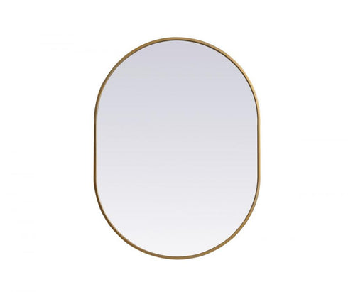 Elegant Lighting Asha Metal Frame Oval Mirror 30x72 Inch in Black Model: MR2A3072BLK