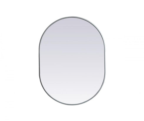 Elegant Lighting Asha Metal Frame Oval Mirror 30x72 Inch in Black Model: MR2A3072BLK