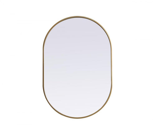 Elegant Lighting Asha Metal Frame Oval Mirror 30x72 Inch in Black Model: MR2A3072BLK