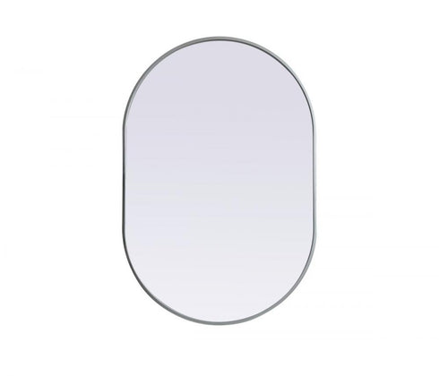 Elegant Lighting Asha Metal Frame Oval Mirror 30x72 Inch in Black Model: MR2A3072BLK