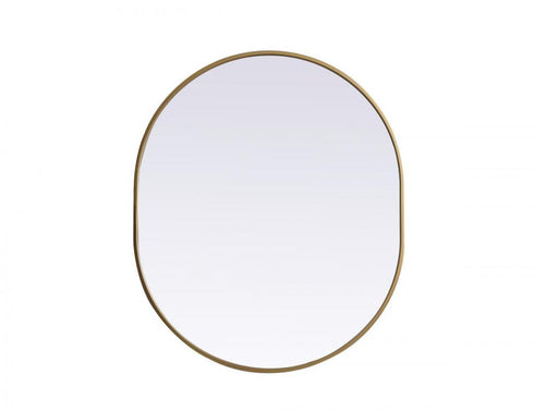 Elegant Lighting Asha Metal Frame Oval Mirror 30x72 Inch in Black Model: MR2A3072BLK