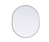 Elegant Lighting Asha Metal Frame Oval Mirror 30x72 Inch in Black Model: MR2A3072BLK