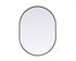 Elegant Lighting Asha Metal Frame Oval Mirror 30x72 Inch in Black Model: MR2A3072BLK