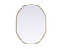 Elegant Lighting Asha Metal Frame Oval Mirror 30x72 Inch in Black Model: MR2A3072BLK