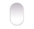 Elegant Lighting Asha Metal Frame Oval Mirror 30x72 Inch in Black Model: MR2A3072BLK