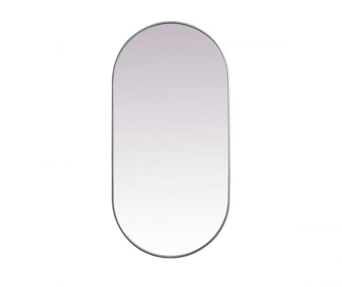 Elegant Lighting Asha Metal Frame Oval Mirror 30x72 Inch in Black Model: MR2A3072BLK