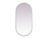 Elegant Lighting Asha Metal Frame Oval Mirror 30x72 Inch in Black Model: MR2A3072BLK