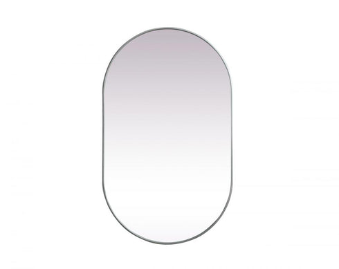 Elegant Lighting Asha Metal Frame Oval Mirror 30x72 Inch in Black Model: MR2A3072BLK