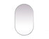 Elegant Lighting Asha Metal Frame Oval Mirror 30x72 Inch in Black Model: MR2A3072BLK