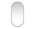 Elegant Lighting Asha Metal Frame Oval Mirror 30x72 Inch in Black Model: MR2A3072BLK