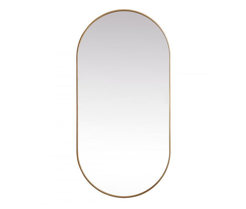 Elegant Lighting Asha Metal Frame Oval Mirror 30x72 Inch in Black Model: MR2A3072BLK