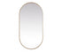 Elegant Lighting Asha Metal Frame Oval Mirror 30x72 Inch in Black Model: MR2A3072BLK