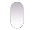 Elegant Lighting Asha Metal Frame Oval Mirror 30x72 Inch in Black Model: MR2A3072BLK