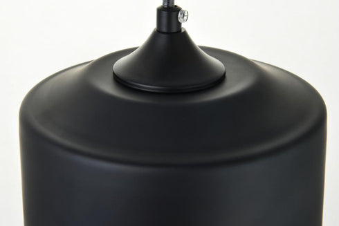 Elegant Lighting Ashwell 1 Light Black Pendant With Clear Glass in Black and Clear Finish Model: LD2241BK