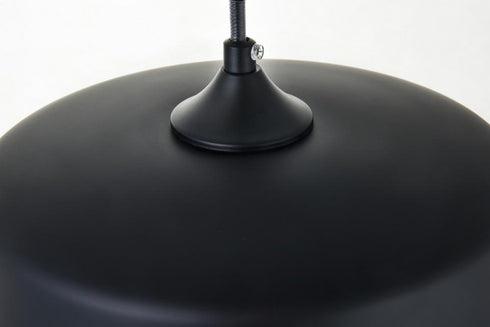 Elegant Lighting Ashwell 1 Light Black Pendant With Clear Glass in Black and Clear Finish Model: LD2243BK