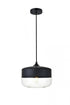 Elegant Lighting Ashwell 1 Light Black Pendant With Clear Glass in Black and Clear Finish Model: LD2243BK