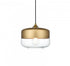 Elegant Lighting Ashwell 10 inch Pendant Clear Shade in Satin Gold in Satin Gold and Clear Finish Model: LD2243SG