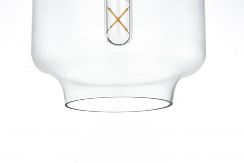Elegant Lighting Ashwell 7 inch Pendant Clear Shade in Satin Gold in Satin Gold and Clear Finish Model: LD2241SG