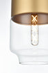 Elegant Lighting Ashwell 7 inch Pendant Clear Shade in Satin Gold in Satin Gold and Clear Finish Model: LD2241SG