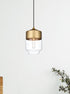 Elegant Lighting Ashwell 7 inch Pendant Clear Shade in Satin Gold in Satin Gold and Clear Finish Model: LD2241SG
