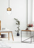 Elegant Lighting Ashwell 7 inch Pendant Clear Shade in Satin Gold in Satin Gold and Clear Finish Model: LD2241SG