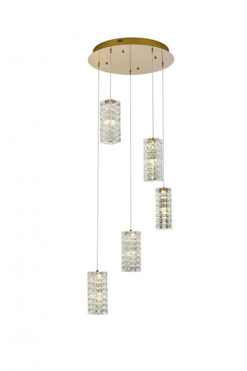 Elegant Lighting Aston 20 inch LED Pendant in Chrome Model: 3680D5RC