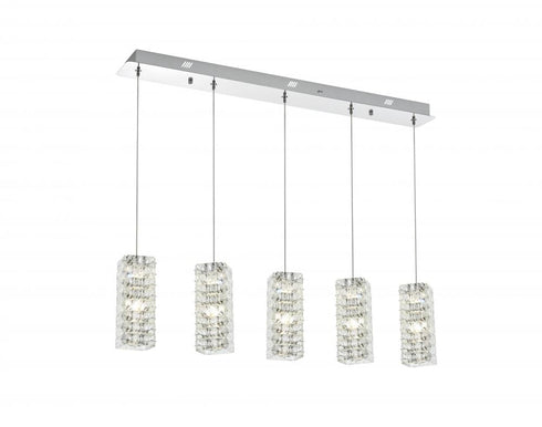 Elegant Lighting Aston 40 inch LED Pendant in Chrome Model: 3680D5C