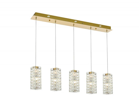 Elegant Lighting Aston 40 inch LED Pendant in Chrome Model: 3680D5C