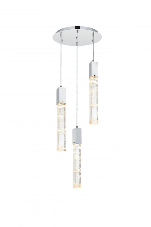 Elegant Lighting Aurora 16 inch Chandelier in Black in Black and Clear Finish Model: 2089D16BK