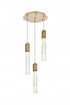 Elegant Lighting Aurora 16 inch Chandelier in Black in Black and Clear Finish Model: 2089D16BK