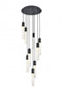 Elegant Lighting Aurora 24 inch Chandelier in Black in Black and Clear Finish Model: 2089D24BK