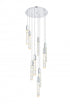 Elegant Lighting Aurora 24 inch Chandelier in Black in Black and Clear Finish Model: 2089D24BK