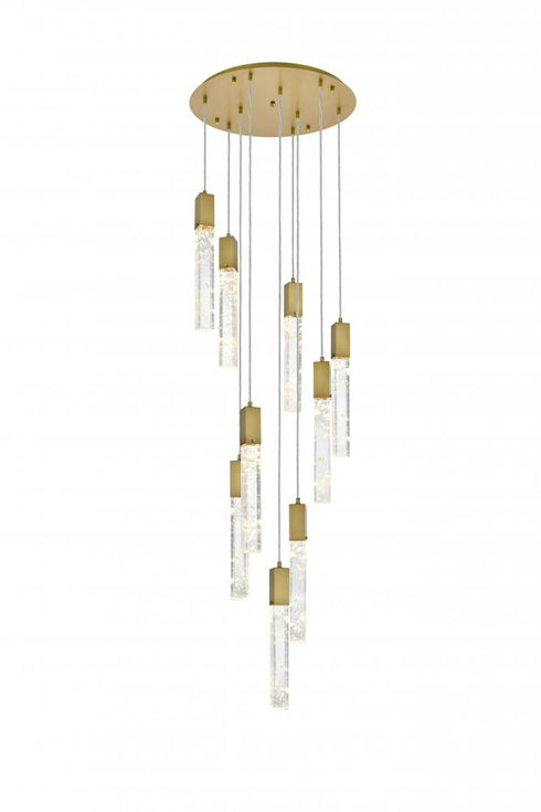 Elegant Lighting Aurora 24 inch Chandelier in Black in Black and Clear Finish Model: 2089D24BK