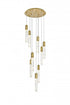 Elegant Lighting Aurora 24 inch Chandelier in Black in Black and Clear Finish Model: 2089D24BK