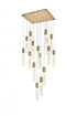 Elegant Lighting Aurora 30 inch Pendant in Black in Black and Clear Finish Model: 2088G30BK