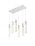 Elegant Lighting Aurora 32 inch Pendant in Satin Gold in Satin Gold and Clear Finish Model: 2088D32SG
