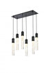 Elegant Lighting Aurora 32 inch Pendant in Satin Gold in Satin Gold and Clear Finish Model: 2088D32SG