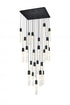 Elegant Lighting Aurora 36 inch Chandelier in Black in Black and Clear Finish Model: 2088G36BK