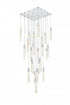 Elegant Lighting Aurora 36 inch Chandelier in Black in Black and Clear Finish Model: 2088G36BK
