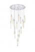 Elegant Lighting Aurora 36 inch Chandelier in Black in Black and Clear Finish Model: 2089G36BK