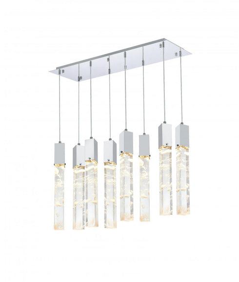 Elegant Lighting Aurora 36 inch Pendant in Satin Gold in Satin Gold and Clear Finish Model: 2088D36SG
