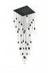 Elegant Lighting Aurora 42 inch Chandelier in Black in Black and Clear Finish Model: 2088G42BK