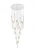 Elegant Lighting Aurora 42 inch Chandelier in Black in Black and Clear Finish Model: 2089G42BK