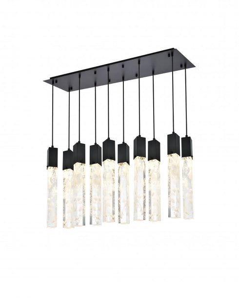 Elegant Lighting Aurora 42 inch Pendant in Satin Gold in Satin Gold and Clear Finish Model: 2088D42SG