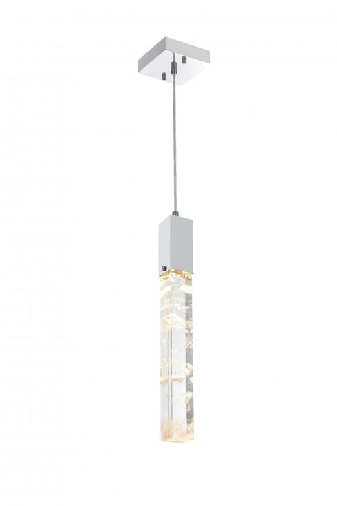 Elegant Lighting Aurora 5 inch Pendant in Satin Gold in Satin Gold and Clear Finish Model: 2088D5SG
