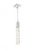 Elegant Lighting Aurora 5 inch Pendant in Satin Gold in Satin Gold and Clear Finish Model: 2088D5SG
